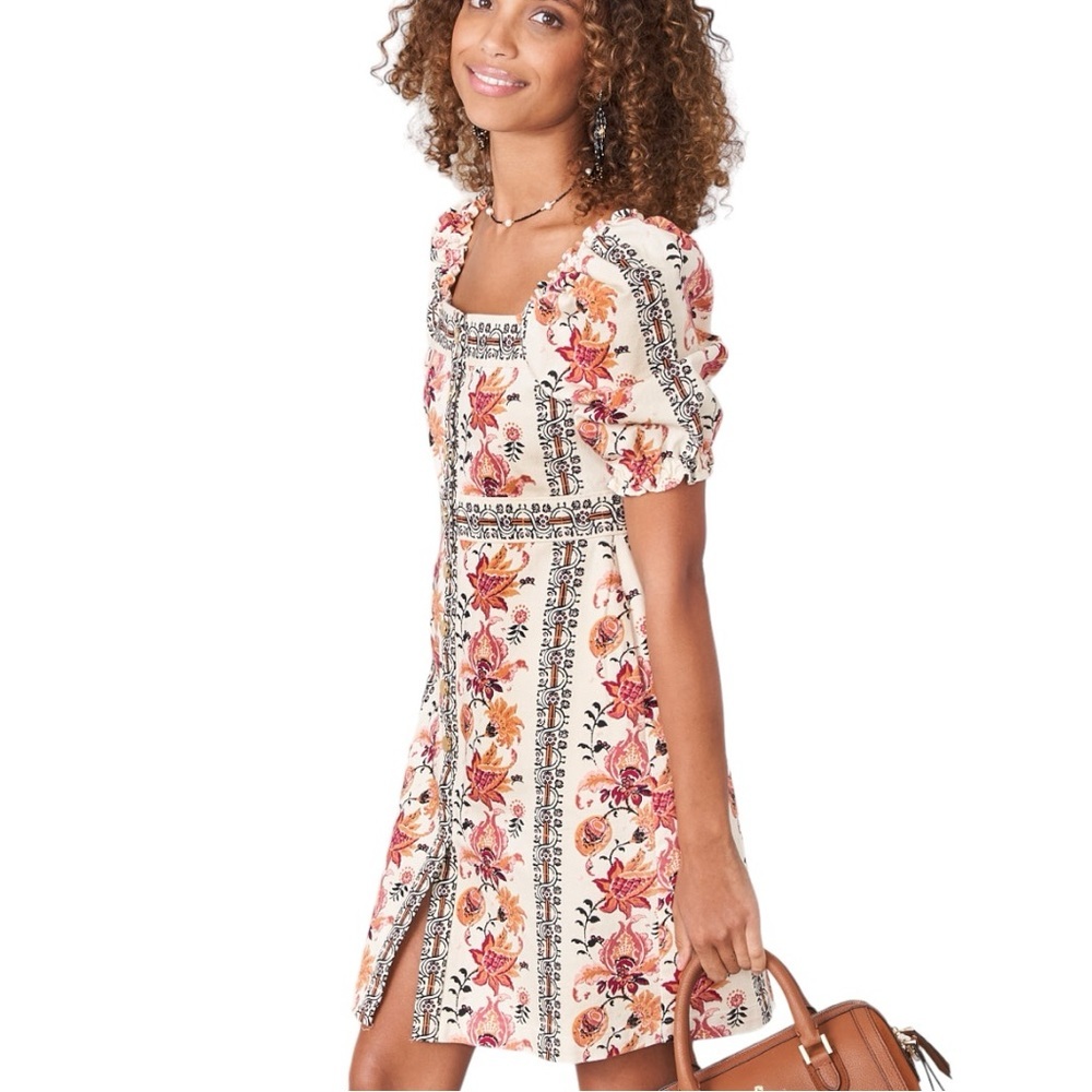 NWT Spartina 449 Catrina Denim Dress Linden size L in Vintage Thistle Stripe - Picture 2 of 12